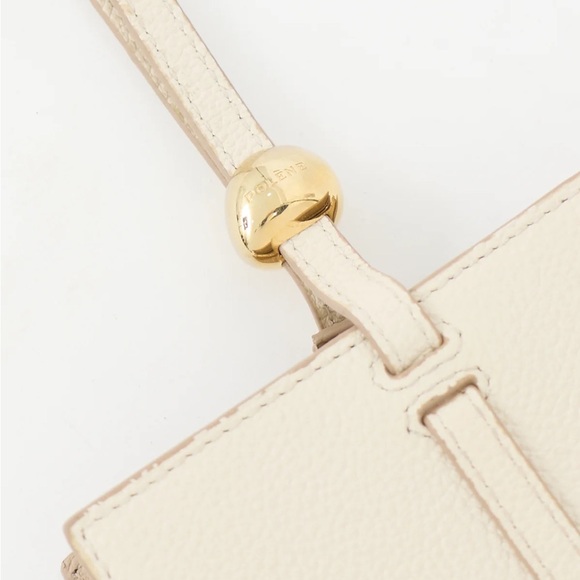 Polène Kayé Card Holder Cream Textured Duo Chalk - Picture 5 of 7